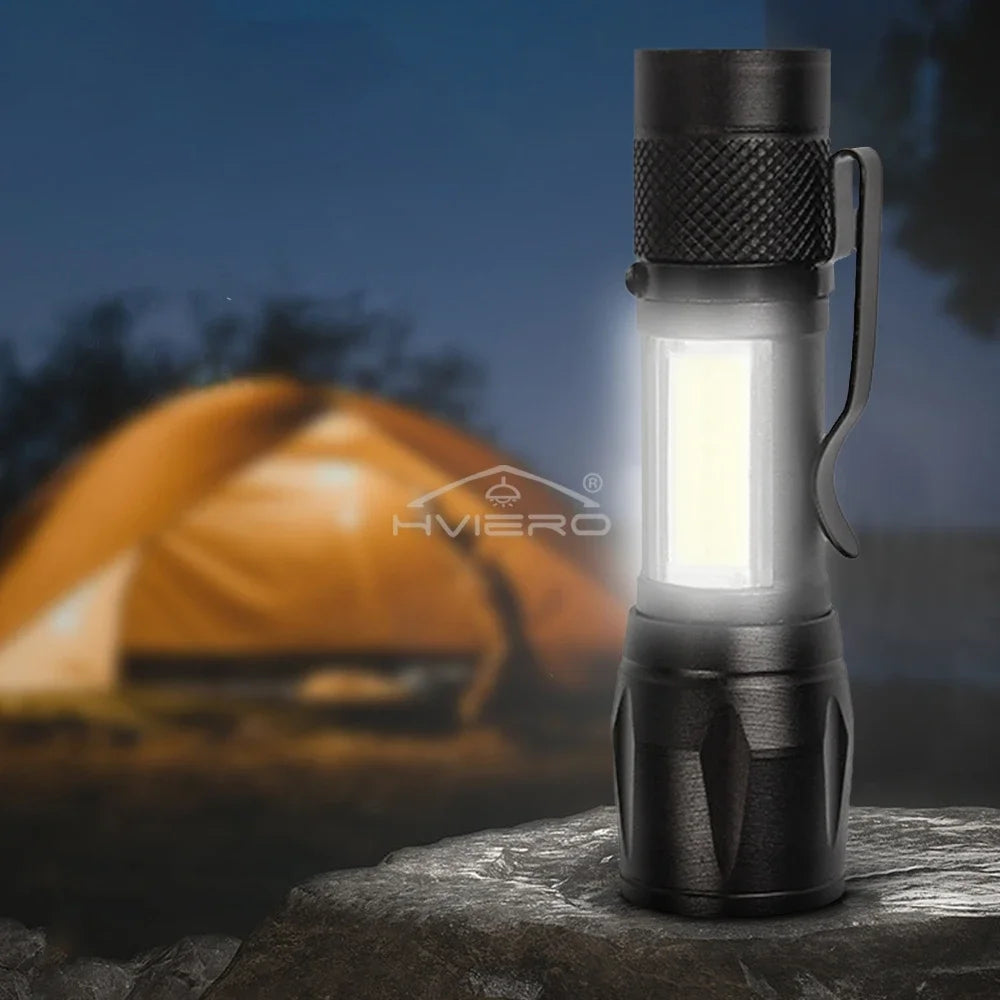 Flashlight Battery Charge Mini Led 5W Focus Adjustable Side Lamp Convenient Waterproof T6 Light Ultra Bright For Camping Hiking