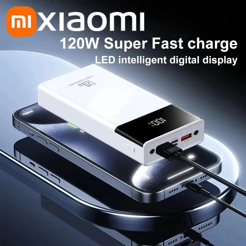 Xiaomi 200000mAh Power Bank 120W Super Fast Charging High Capacity Power Bank Portable Battery Charger For iPhone Samsung Huawei