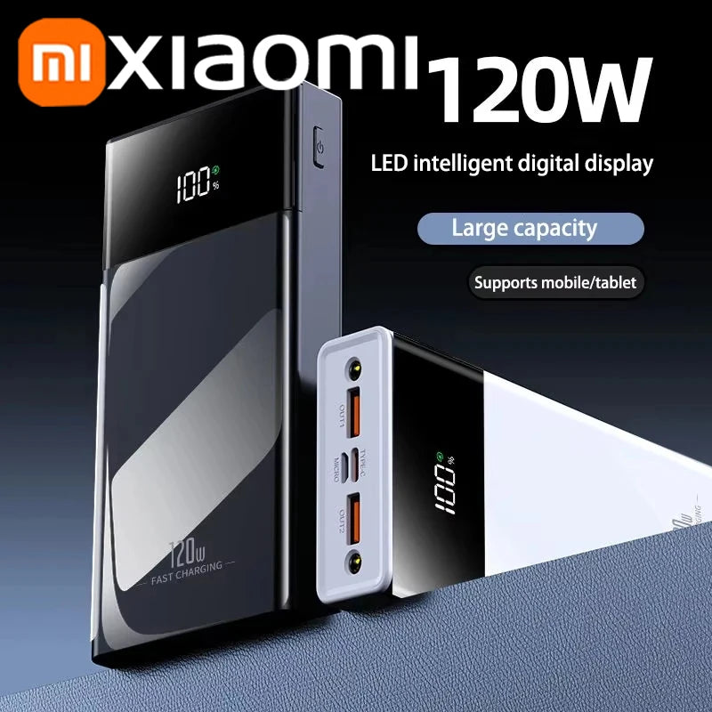 Xiaomi 200000mAh Power Bank 120W Super Fast Charging High Capacity Power Bank Portable Battery Charger For iPhone Samsung Huawei